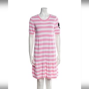 NWT LOVE moschino Pink and White Striped Dress M